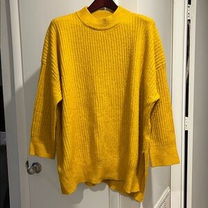 H&M Mustard Ribbed Knit Sweater XL